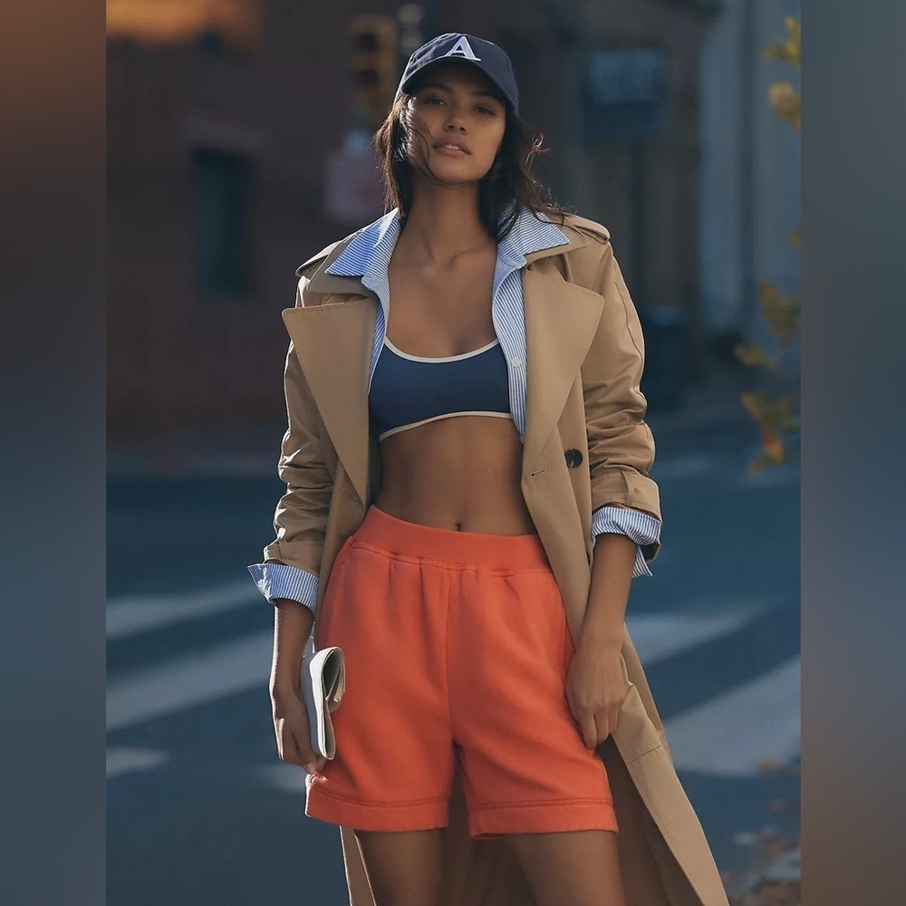 NWT! Anthropologie Orange Daily Practice Pull-On Shorts - Size XXS 🏀